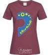 Women's T-shirt ...Ukraine burgundy фото