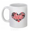 Ceramic mug I love Ukraine Logo White фото