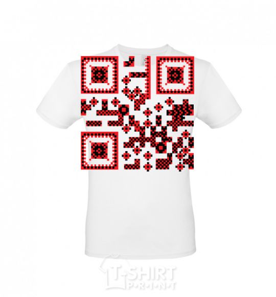 Мужская футболка QR код України Белый фото