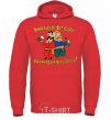 Men`s hoodie Let the whole village walk bright-red фото