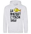 Men`s hoodie May the beer be with you! sport-grey фото