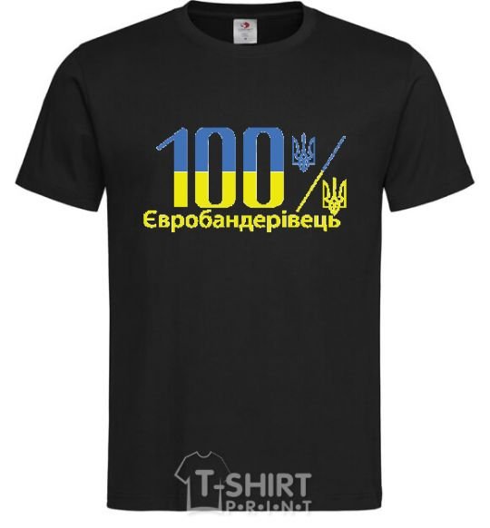 Men's T-Shirt 100% Eurobander black фото