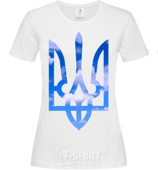 Women's T-shirt The coat of arms is the sky White фото