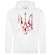 Men`s hoodie Coat of arms - flower White фото