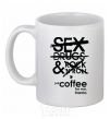 Ceramic mug SEX, DRUGS AND ROCK'N-ROLL... White фото