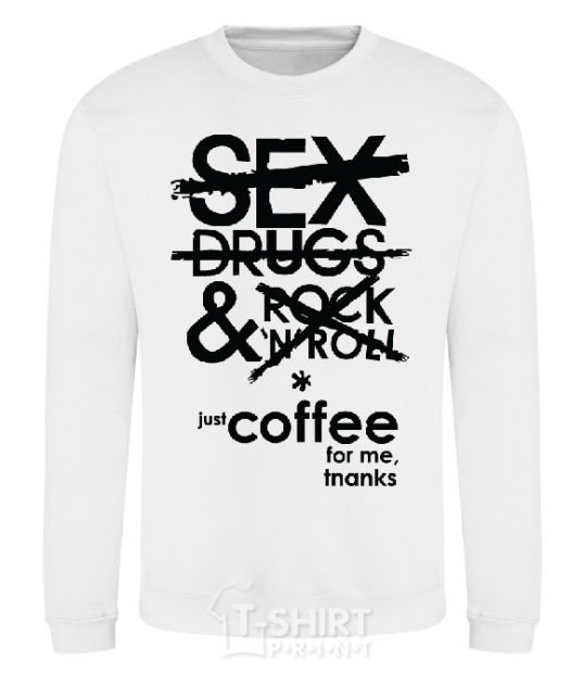 Свитшот SEX, DRUGS AND ROCK'N-ROLL... Белый фото