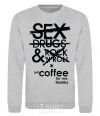 Sweatshirt SEX, DRUGS AND ROCK'N-ROLL... sport-grey фото