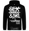 Men`s hoodie SEX, DRUGS AND ROCK'N-ROLL... black фото
