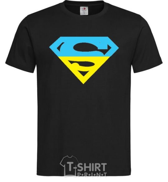 Men's T-Shirt UKRAINIAN SUPERMAN black фото