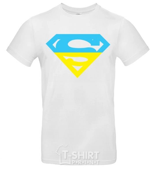 Men's T-Shirt UKRAINIAN SUPERMAN White фото