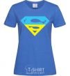 Women's T-shirt UKRAINIAN SUPERMAN royal-blue фото