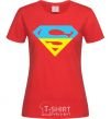 Women's T-shirt UKRAINIAN SUPERMAN red фото