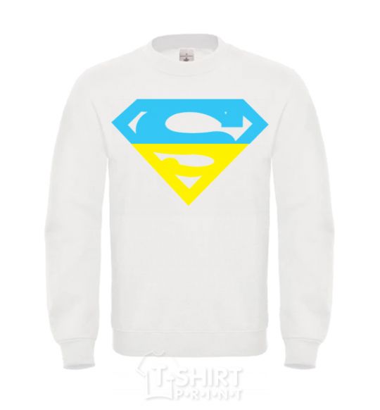 Sweatshirt UKRAINIAN SUPERMAN White фото