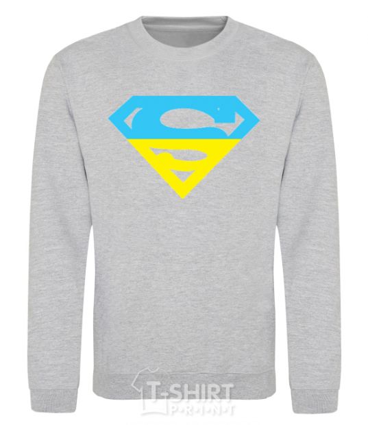Sweatshirt UKRAINIAN SUPERMAN sport-grey фото