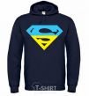 Men`s hoodie UKRAINIAN SUPERMAN navy-blue фото