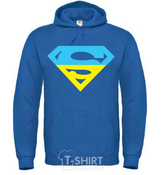 Men`s hoodie UKRAINIAN SUPERMAN royal фото