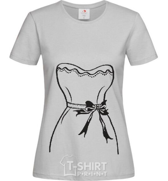 Women's T-shirt The bride's wedding dress grey фото