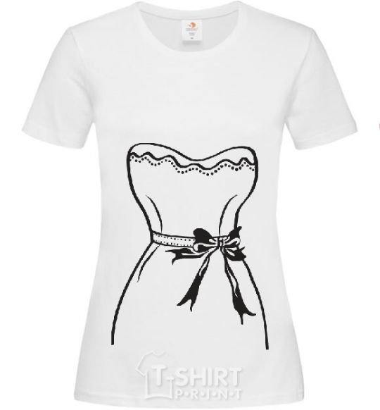 Women's T-shirt The bride's wedding dress White фото