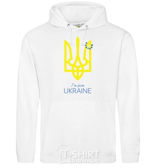 Men`s hoodie I'm from Ukraine White фото