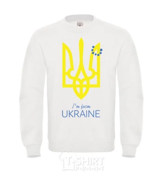 Свитшот I'm from Ukraine Белый фото