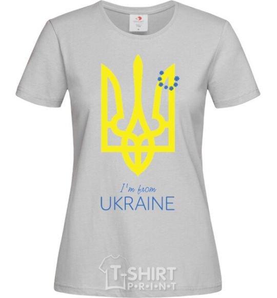 Женская футболка I'm from Ukraine Серый фото