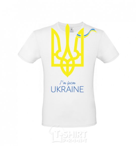 Men's T-Shirt I'm from Ukraine - an emblem White фото