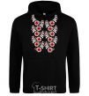 Мужская толстовка (худи) Black&red embroidery Черный фото