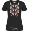 Женская футболка Black&red embroidery Черный фото