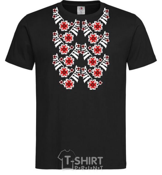 Men's T-Shirt Black&red embroidery black фото