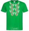 Men's T-Shirt Black&red embroidery kelly-green фото