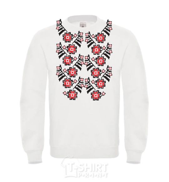 Sweatshirt Black&red embroidery White фото