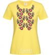 Women's T-shirt Black&red embroidery cornsilk фото