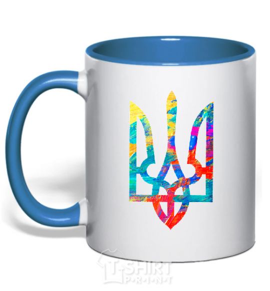 Mug with a colored handle Герб - фарби royal-blue фото