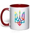 Mug with a colored handle Герб - фарби red фото