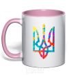Mug with a colored handle Герб - фарби light-pink фото