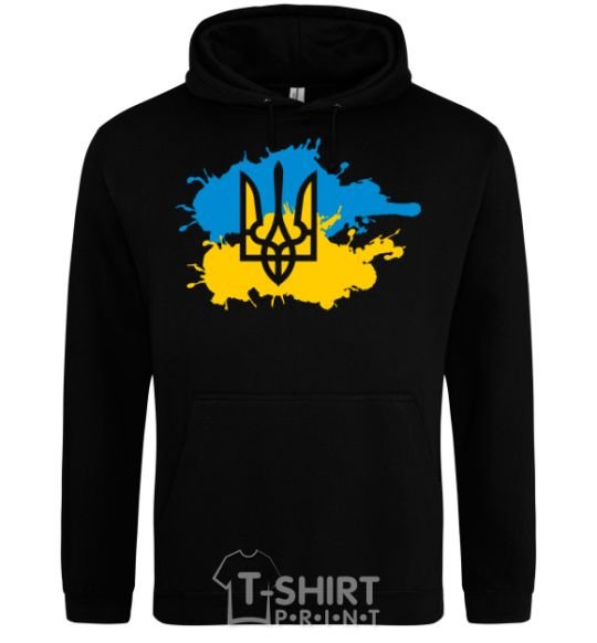 Men`s hoodie Emblem and Flag - colors black фото