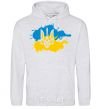 Men`s hoodie Emblem and Flag - colors sport-grey фото