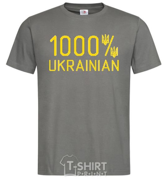 Мужская футболка 1000% Ukrainian Графит фото