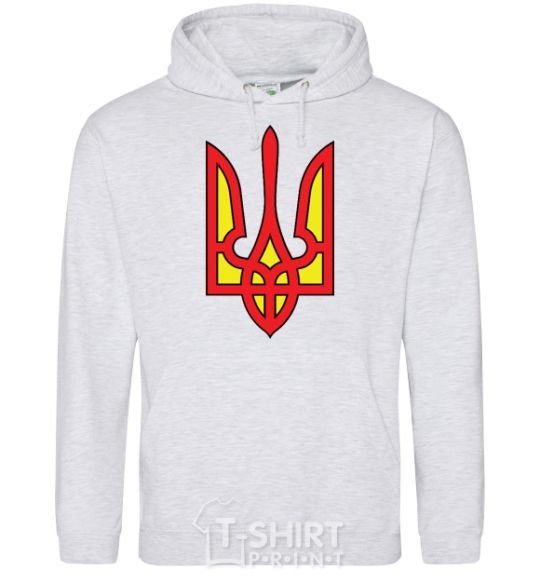 Men`s hoodie Super Ukrainian sport-grey фото