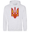 Men`s hoodie Super Ukrainian sport-grey фото