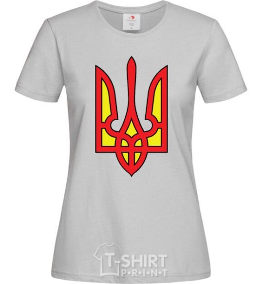 Women's T-shirt Super Ukrainian grey фото