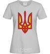 Women's T-shirt Super Ukrainian grey фото