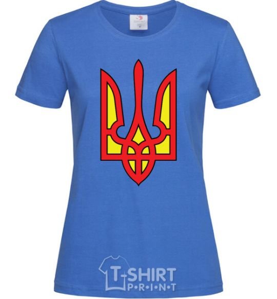 Women's T-shirt Super Ukrainian royal-blue фото