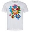 Men's T-Shirt Emblem flowers White фото