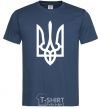 Men's T-Shirt White coat of arms navy-blue фото