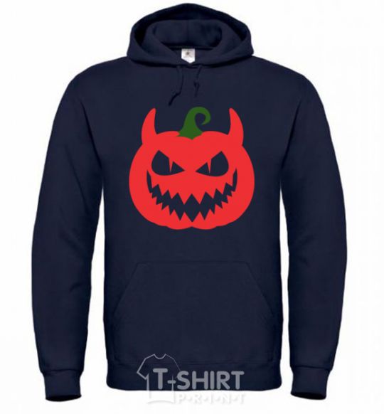 Men`s hoodie EVIL PUMPKIN navy-blue фото