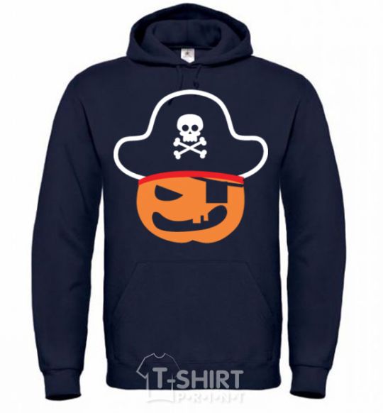 Men`s hoodie PUMPKIN PIRATE navy-blue фото