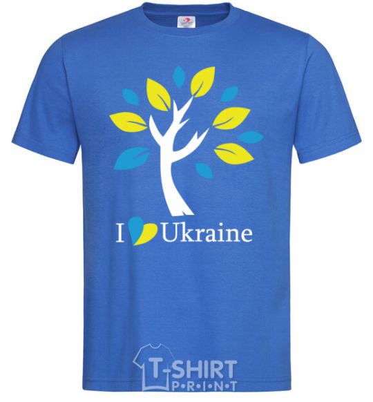 Men's T-Shirt Ukraine - a tree royal-blue фото