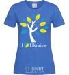 Women's T-shirt Ukraine - a tree royal-blue фото