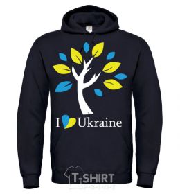 Men`s hoodie Ukraine - a tree black фото